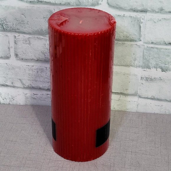 Vintage‎ Root Hollyberry Grecian Red Tall Single Wick Pillar Candle 9” X 4” NEW - Picture 4 of 6